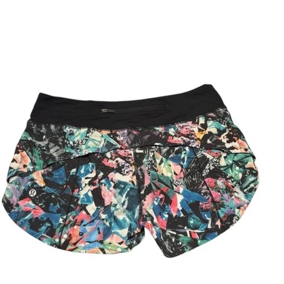 Lululemon Speed Up Short *2.5" Color Crush Multi / Black Sz 6 - Picture 4 of 7